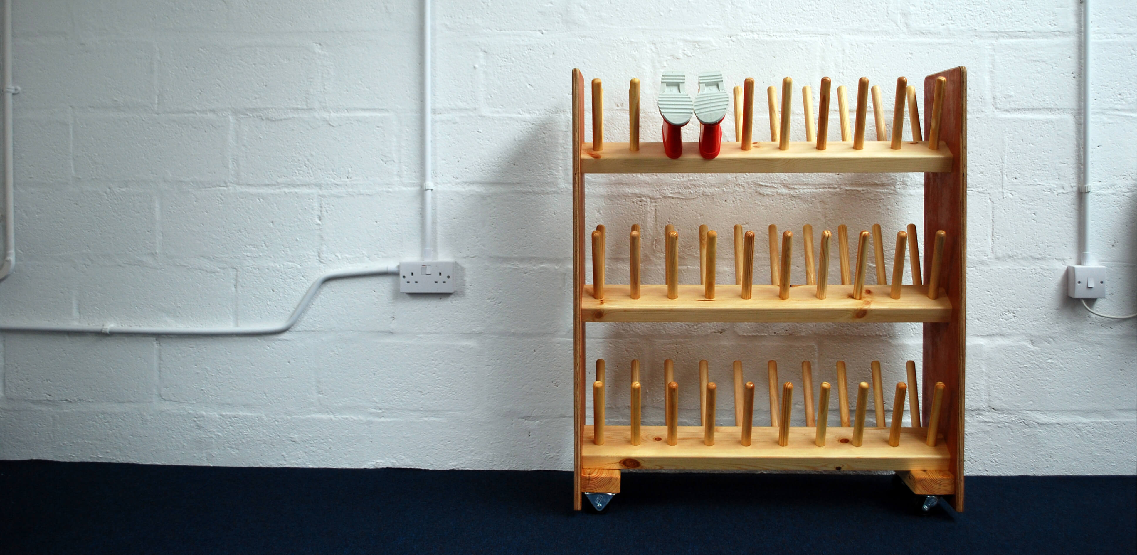 3 tier school welly boot rack