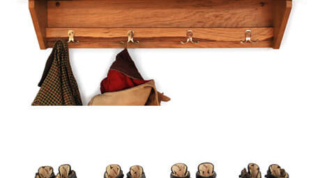Oak Shoe and Oak Coat Racks from Alternature.biz