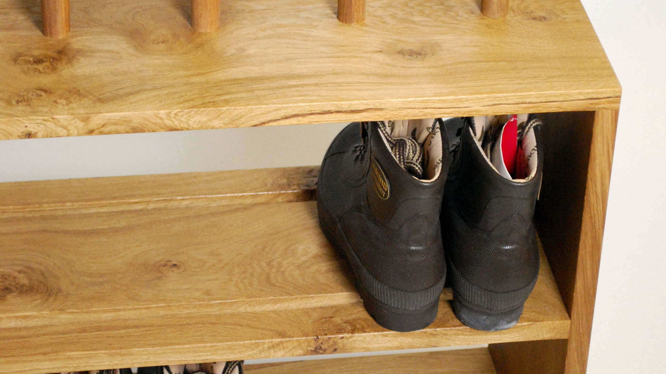 oak wellington and shoe rack