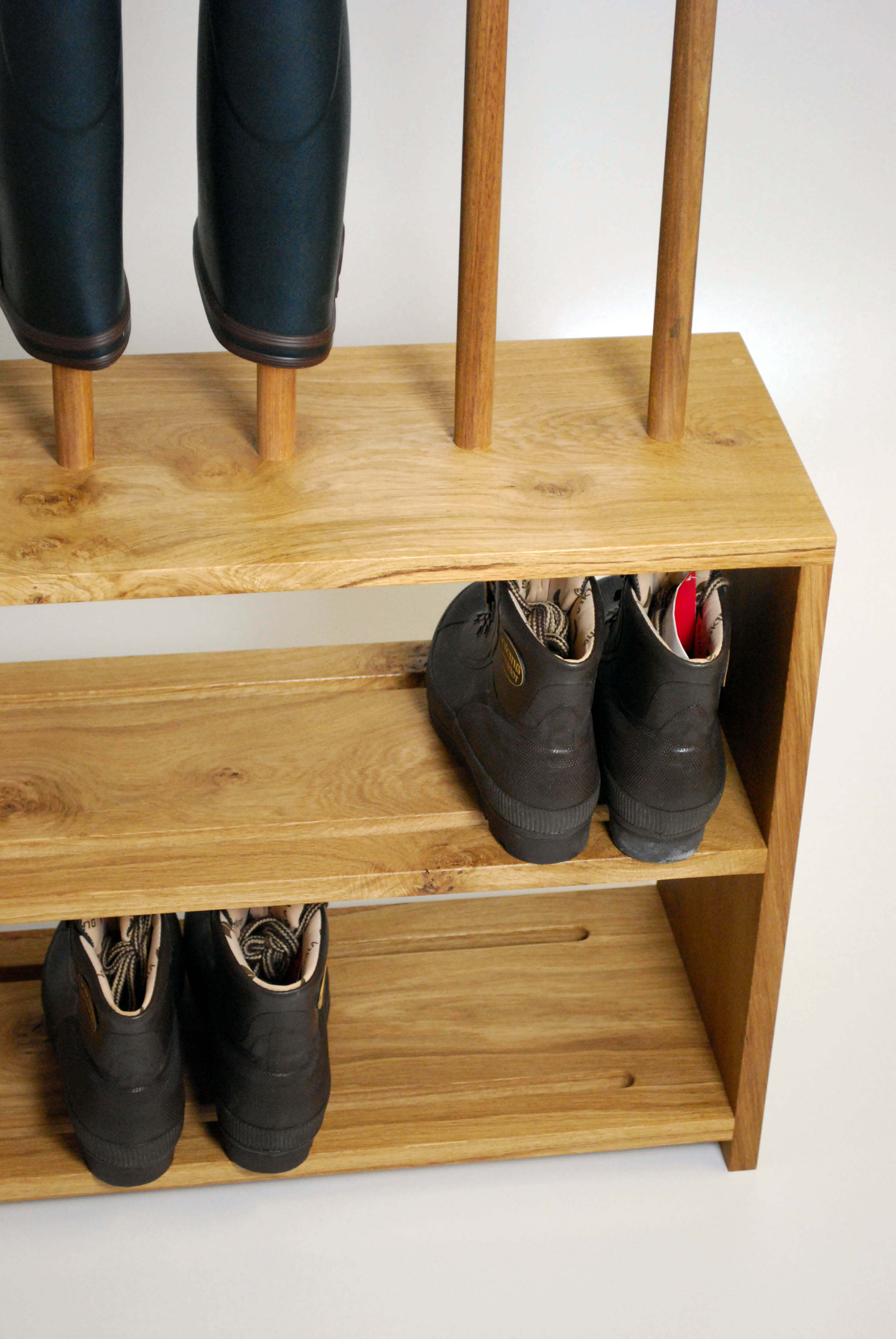 oak wellington and shoe rack