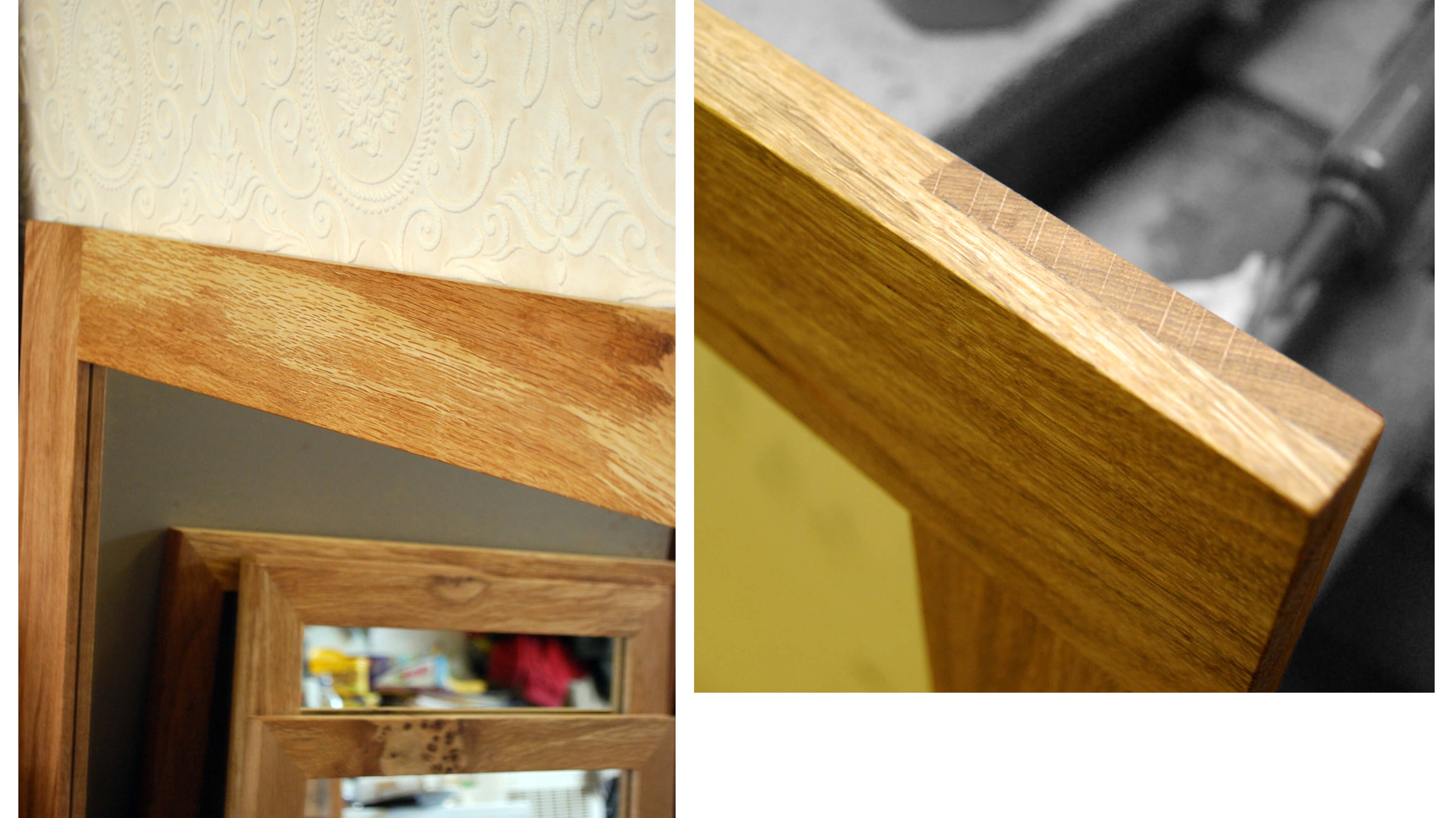 oak framed mirror commission