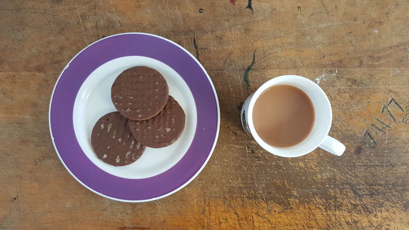 Breaking out the posh biscuits