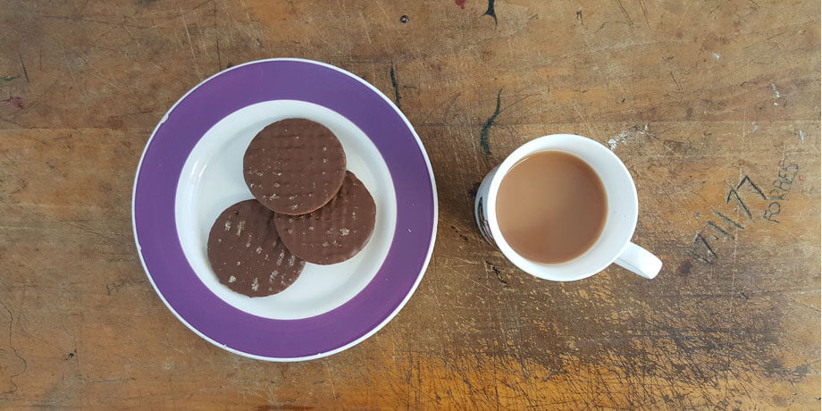 Breaking out the posh biscuits