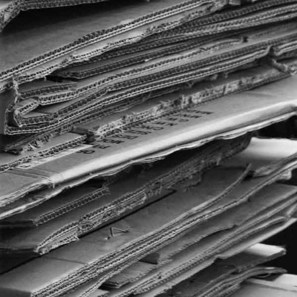 Close up of our recycled cardboard packaging