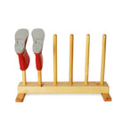 Kids wooden welly rack for 3 pairs of childrens boots