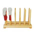Kids wooden welly rack for 6 pairs of childrens boots