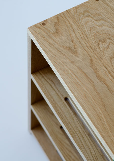 Oak Shoe Bench with 3 shoe shelves