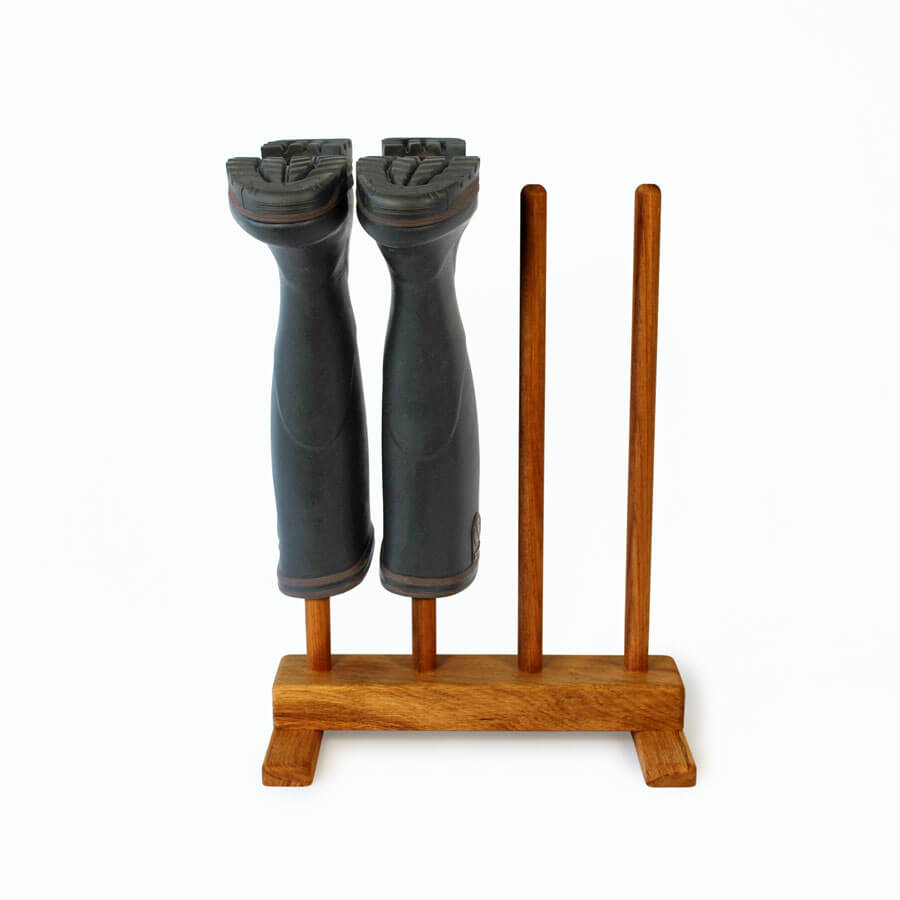 Oak Welly Boot Rack for 2 pairs of wellingtons