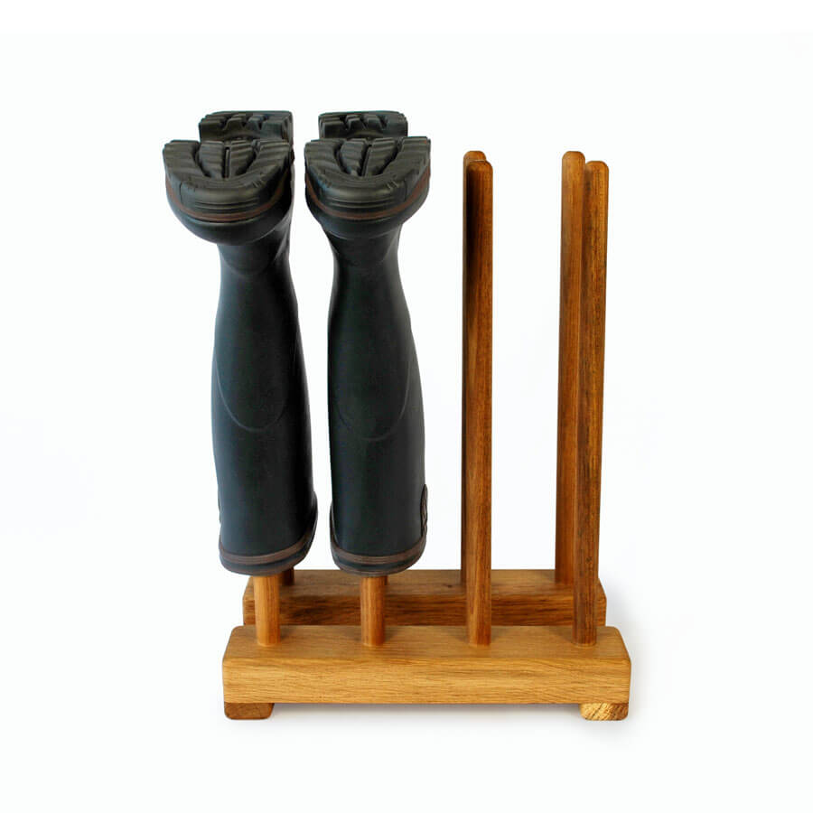 Oak Wellington Boot Rack for 4 pair of boots