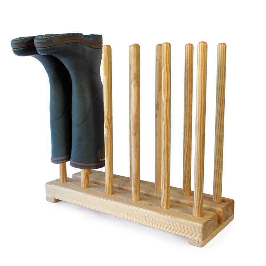 Wooden Welly Boot Stand for 6 pairs of boots