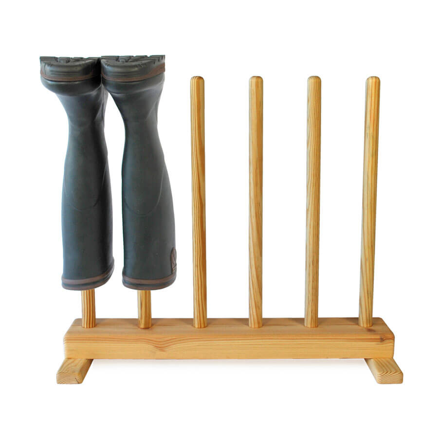 Pine Welly Boot Stand for 3 pairs of wellies
