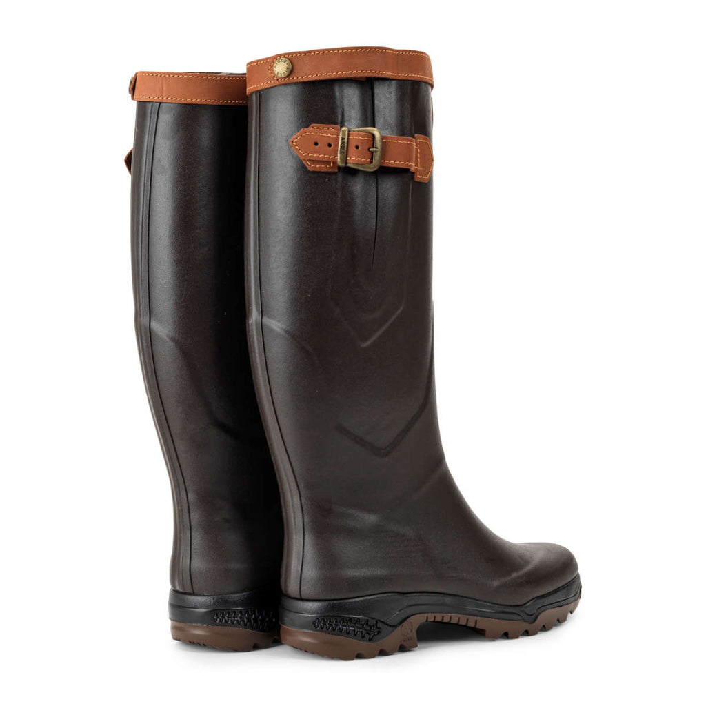 Aigle Parcours Signature leather lined wellingtons in natural rubber