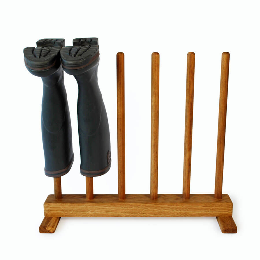 Oak Wellington Boot Rack for 3 pairs of boots