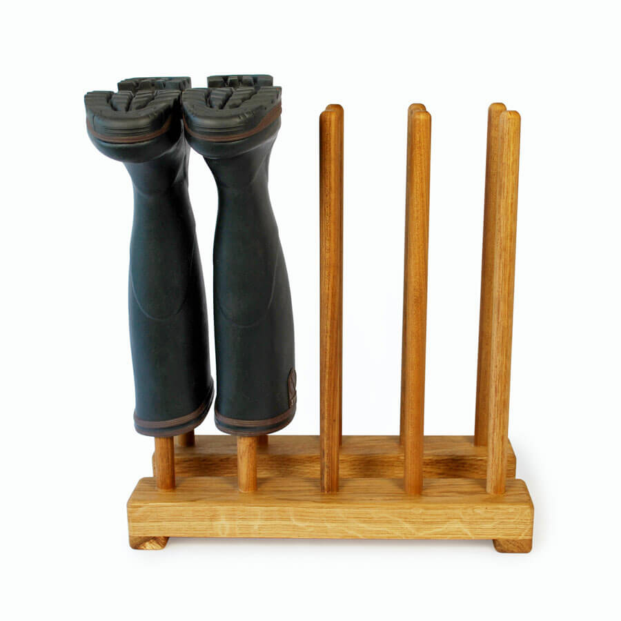 Oak Wellington Boot Rack for 5 pairs of boots