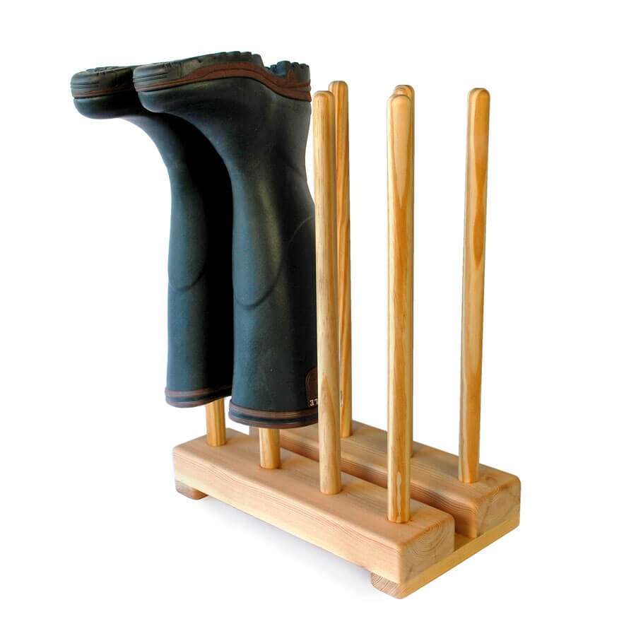 Wooden Welly Boot Stand for 4 pairs of boots