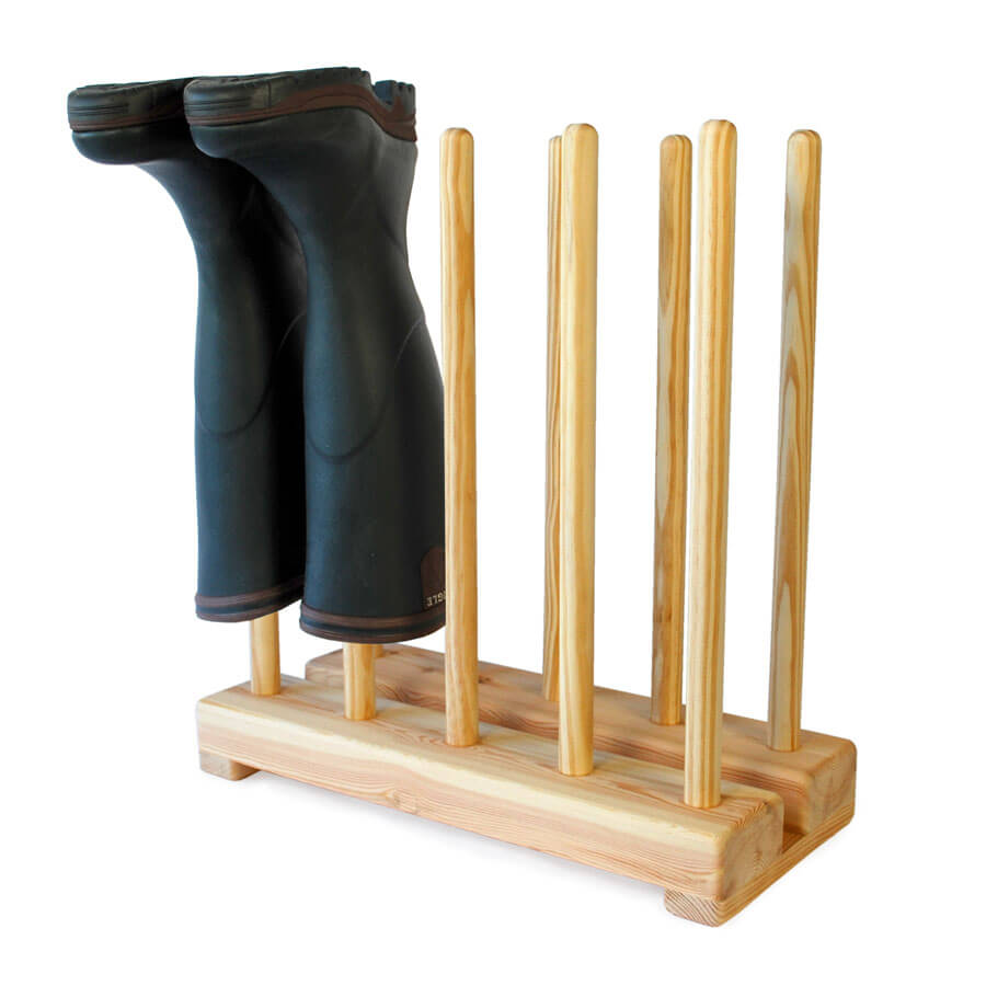 Wooden Welly Boot Stand for 5 pair of boots