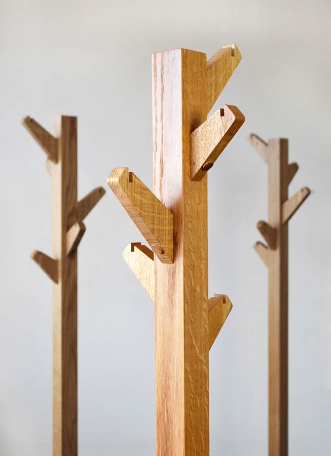 Oak Coat Tree Coat Stands